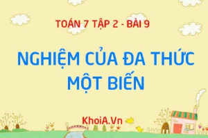 Nghiệm của đa thức một biến là gì? cách tìm nghiệm của đa thức một biến và ví dụ - Toán 7 tập 2 bài 9